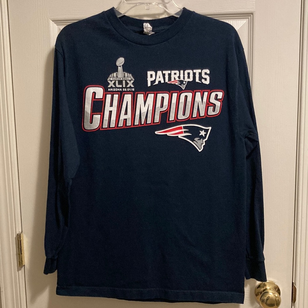 NFL New England Patriots Super Bowl 49 Champions Long-sleeve Tee (M)